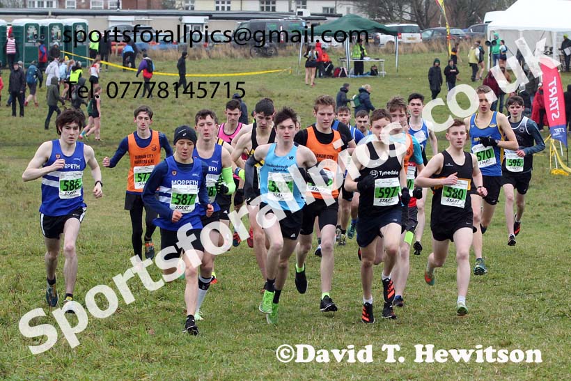 Mens under-20s, 2021 North Eastern Cross Country Championships, Sedgefield. Photo: David T. Hewitson/Sports for All Pics